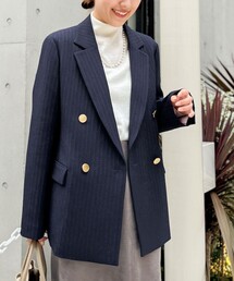 NOLLEY’S | ウォッシャブルウール調ダブルジャケット(テーラードジャケット)