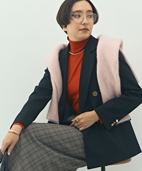 NOLLEY’S（ノーリーズ）の「ウォッシャブルウール調ダブルジャケット（テーラードジャケット・レディース・ネイビー/ブルー系その他7・36/38）」の14枚目の写真