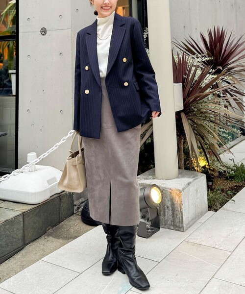 NOLLEY'S（ノーリーズ）の「ウォッシャブルウール調ダブルジャケット