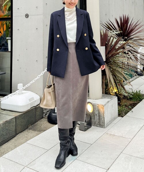 NOLLEY'S（ノーリーズ）の「ウォッシャブルウール調ダブルジャケット