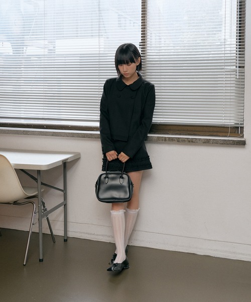 UNE MANSION(ユヌマンション)の「【UNE ORIGINAL】【伸縮性のあるインナーパンツ付き】ダブルフリルミニスカート(スカート・レディース・グレー/ブラック/ネイビー・SMALL/MEDIUM/LARGE)」の15枚目の写真