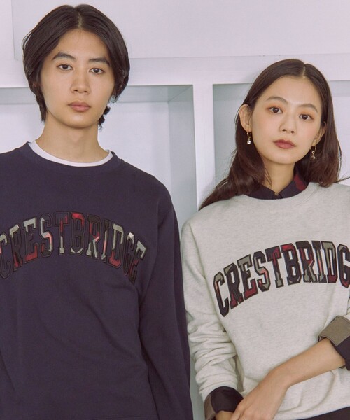 CB CRESTBRIDGE(シービークレストブリッジ)の「ヘッジホッグカレッジプルオーバー(Tシャツ/カットソー・レディース・ネイビー/ピンク系その他2/オフホワイト/オレンジ・3/2/1)」の2枚目の写真