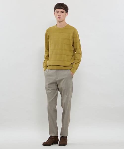 MACKINTOSH LONDON（マッキントッシュ ロンドン）の「リンクスボーダークルーネックニット（ニット/セーター・メンズ・ブルー/イエロー系その他2/ブラウン系その他3・L/M/XL）」の6枚目の写真