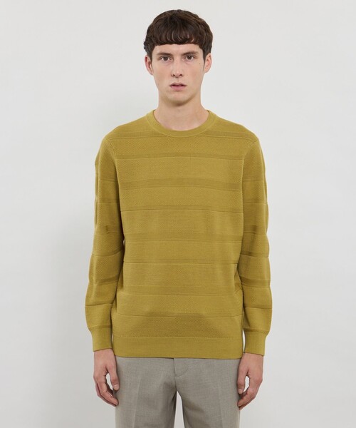 MACKINTOSH LONDON（マッキントッシュ ロンドン）の「リンクスボーダークルーネックニット（ニット/セーター・メンズ・ブルー/イエロー系その他2/ブラウン系その他3・L/M/XL）」の7枚目の写真