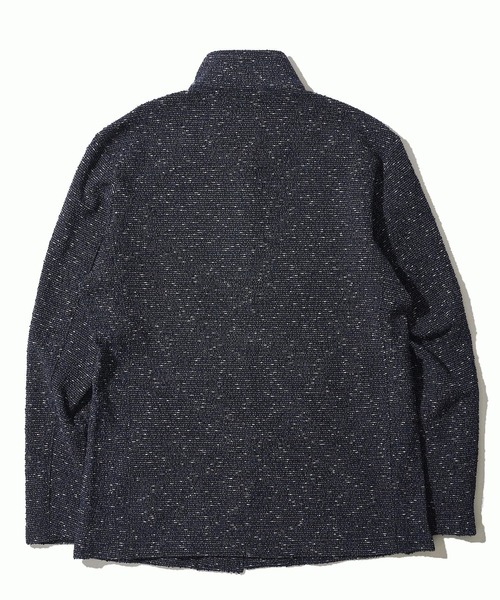 TETE HOMME（テットオム）の「インレイツイードストレッチスタンドジャケット（テーラードジャケット・メンズ・ネイビー・MEDIUM/LARGE）」の4枚目の写真