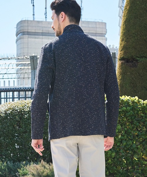TETE HOMME（テットオム）の「インレイツイードストレッチスタンドジャケット（テーラードジャケット・メンズ・ネイビー・MEDIUM/LARGE）」の13枚目の写真