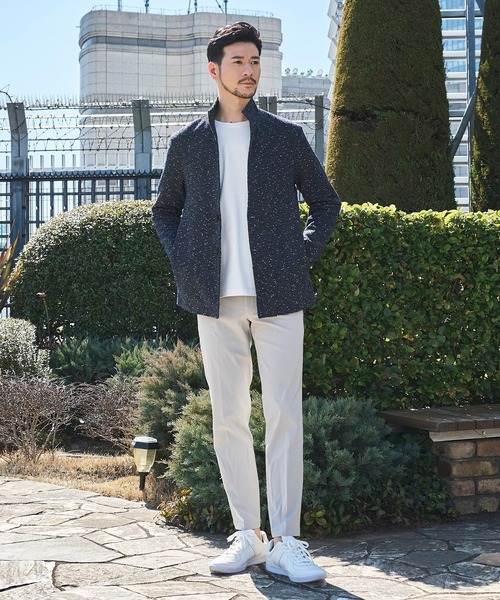 TETE HOMME（テットオム）の「インレイツイードストレッチスタンドジャケット（テーラードジャケット・メンズ・ネイビー・MEDIUM/LARGE）」の14枚目の写真