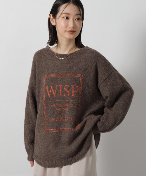 LAKOLE（ラコレ）の「ブークレロゴニットプルオーバー / 578000（ニット/セーター・レディース・グレー/ライム/アイボリー/ブラウン・FREE）」の3枚目の写真