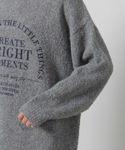 LAKOLE（ラコレ）の「ブークレロゴニットプルオーバー / 578000（ニット/セーター・レディース・グレー/ライム/アイボリー/ブラウン・FREE）」の9枚目の写真