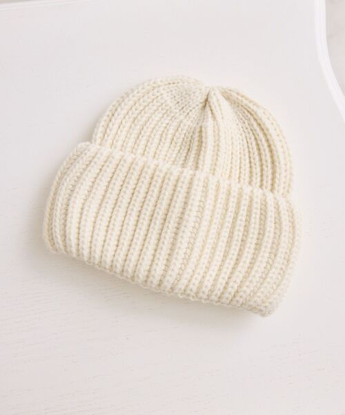 casita(RETRO GIRL)（カシータ）の「ニット帽（ハット・レディース・オフホワイト/ブラック/レッド/ブラウン・ONE SIZE）」の8枚目の写真