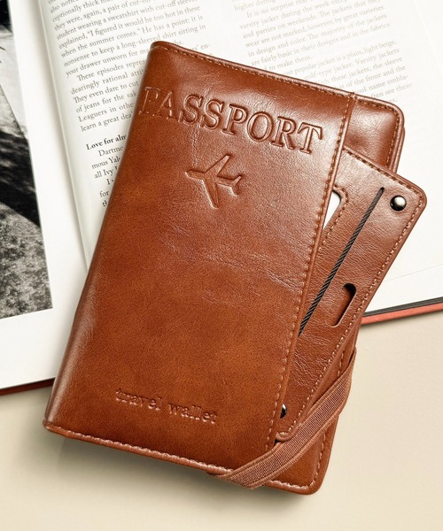CALIFORNIA OUTFITTERS（カリフォルニア アウトフィッターズ）の「10D23-KR レザー調パスポートケース チケットホルダー（パスポートケース・メンズ・ブラック/ダークブラウン/ブラウン・ONESIZE）」の3枚目の写真