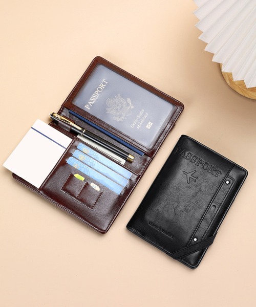 CALIFORNIA OUTFITTERS（カリフォルニア アウトフィッターズ）の「10D23-KR レザー調パスポートケース チケットホルダー（パスポートケース・メンズ・ブラック/ダークブラウン/ブラウン・ONESIZE）」の5枚目の写真