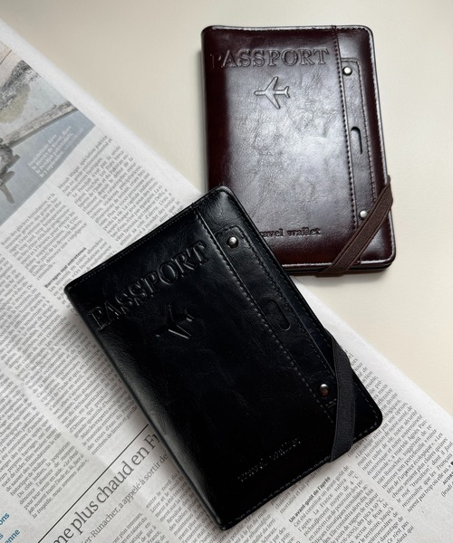 CALIFORNIA OUTFITTERS（カリフォルニア アウトフィッターズ）の「10D23-KR レザー調パスポートケース チケットホルダー（パスポートケース・メンズ・ブラック/ダークブラウン/ブラウン・ONESIZE）」の16枚目の写真