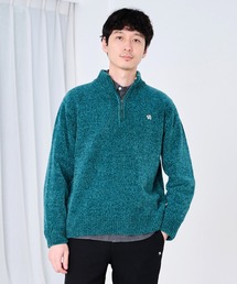 ハーフジップ」に該当するニット/セーター（グリーン・カーキ/緑色系