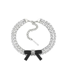 RUBBER BOW GEMSTONE NECKLACE