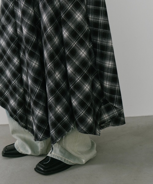 duei(デュイ)の「チェックフレアイレヘムスカート(スカート・レディース・ブラウン/ブラック・FREE)」の9枚目の写真