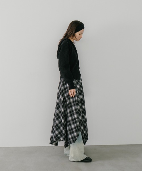 duei(デュイ)の「チェックフレアイレヘムスカート(スカート・レディース・ブラウン/ブラック・FREE)」の8枚目の写真