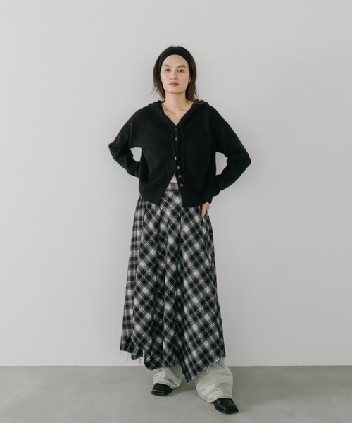 duei(デュイ)の「チェックフレアイレヘムスカート(スカート・レディース・ブラウン/ブラック・FREE)」の5枚目の写真