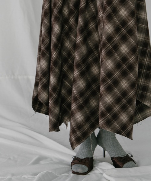 duei(デュイ)の「チェックフレアイレヘムスカート(スカート・レディース・ブラウン/ブラック・FREE)」の14枚目の写真