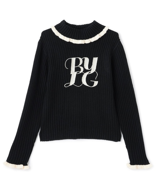 by LOVEiT(バイラビット)の「ロゴ刺しゅうテレコニット(ニット/セーター・キッズ・オフホワイト/ブラック/ラベンダー・130cm/160cm/120cm/150cm/140cm)」の12枚目の写真