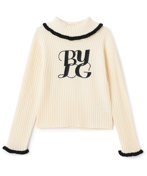 by LOVEiT(バイラビット)の「ロゴ刺しゅうテレコニット(ニット/セーター・キッズ・オフホワイト/ブラック/ラベンダー・130cm/160cm/120cm/150cm/140cm)」の13枚目の写真