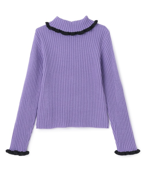 by LOVEiT(バイラビット)の「ロゴ刺しゅうテレコニット(ニット/セーター・キッズ・オフホワイト/ブラック/ラベンダー・130cm/160cm/120cm/150cm/140cm)」の15枚目の写真