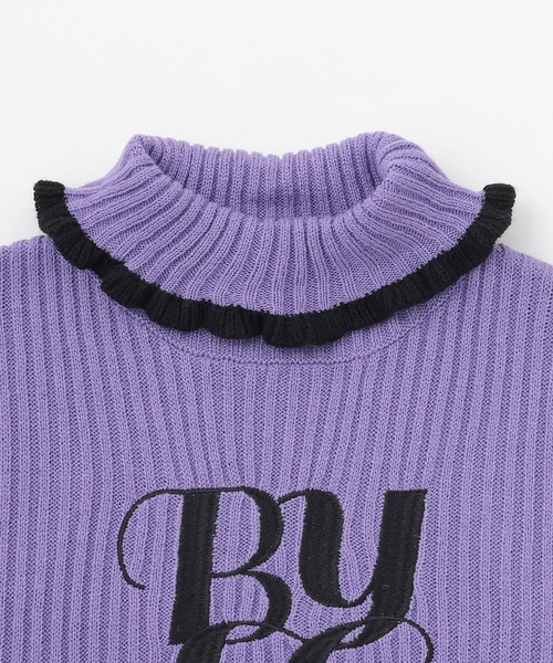 by LOVEiT(バイラビット)の「ロゴ刺しゅうテレコニット(ニット/セーター・キッズ・オフホワイト/ブラック/ラベンダー・130cm/160cm/120cm/150cm/140cm)」の16枚目の写真