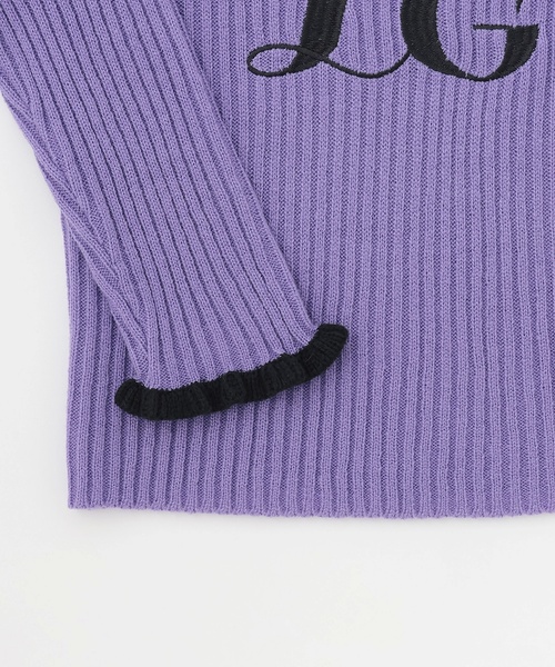 by LOVEiT(バイラビット)の「ロゴ刺しゅうテレコニット(ニット/セーター・キッズ・オフホワイト/ブラック/ラベンダー・130cm/160cm/120cm/150cm/140cm)」の18枚目の写真
