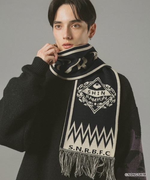 セール】【辛ラーメン】コラボ/ニットマフラー（マフラー）｜RAGEBLUE