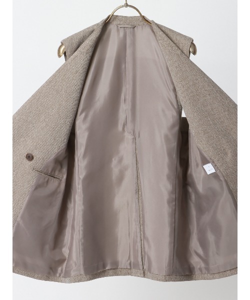 SUIT SQUARE（スーツスクエア）の「CHANTOWA バックデザインジレ ウォッシャブル ツイードライクシャンブレー 織柄（ベスト・レディース・ベージュ/グレー・38(9号)/40(11号)）」の9枚目の写真