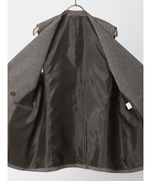 SUIT SQUARE（スーツスクエア）の「CHANTOWA バックデザインジレ ウォッシャブル ツイードライクシャンブレー 織柄（ベスト・レディース・ベージュ/グレー・38(9号)/40(11号)）」の19枚目の写真