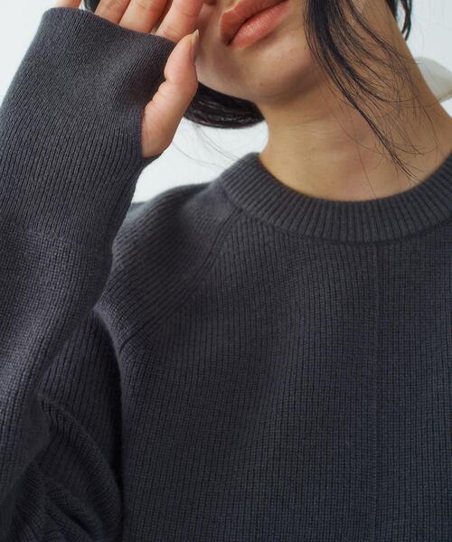 CODE A(コードエー)の「bold form knit pullover(ニット/セーター・レディース・グレー/オフホワイト・00)」の10枚目の写真