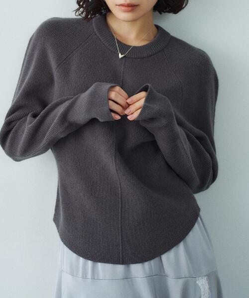 CODE A(コードエー)の「bold form knit pullover(ニット/セーター・レディース・グレー/オフホワイト・00)」の12枚目の写真
