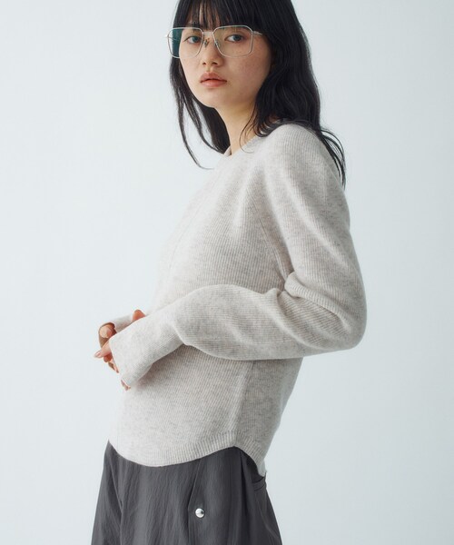 CODE A(コードエー)の「bold form knit pullover(ニット/セーター・レディース・グレー/オフホワイト・00)」の14枚目の写真