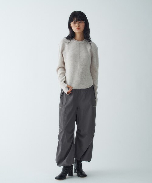 CODE A(コードエー)の「bold form knit pullover(ニット/セーター・レディース・グレー/オフホワイト・00)」の3枚目の写真