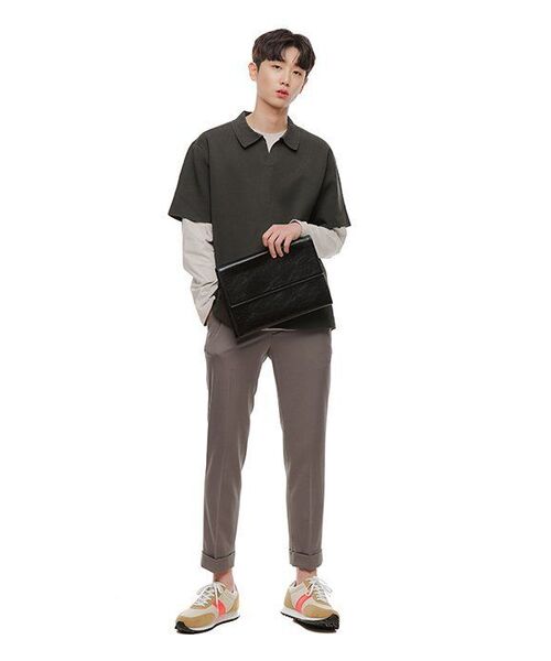 MUSINSA STANDARD（ムシンサスタンダード）の「ベーシック長袖Tシャツ [マッシュルーム]（Tシャツ/カットソー・メンズ・その他・XX-LARGE/LARGE/X-LARGE/MEDIUM）」の7枚目の写真