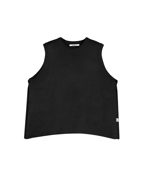 AVANDRESS(アバンドレス )の「Vivid Slit Knit Vest - 7 COL(ベスト・メンズ・ブラック/ダークグリーン/ブラウン/オリーブ/グリーン/ミント/PINK・2/3)」の1枚目の写真