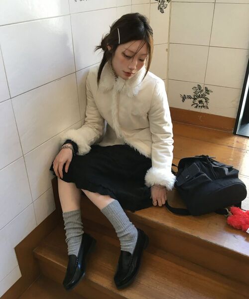 Miseki SEOUL(ミセキソウル)の「Toggle wool backpack CHARCOAL(バックパック/リュック・レディース・その他・OS)」の6枚目の写真