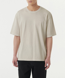 ピグメントリラックスクルーネックTシャツ[クリーム]