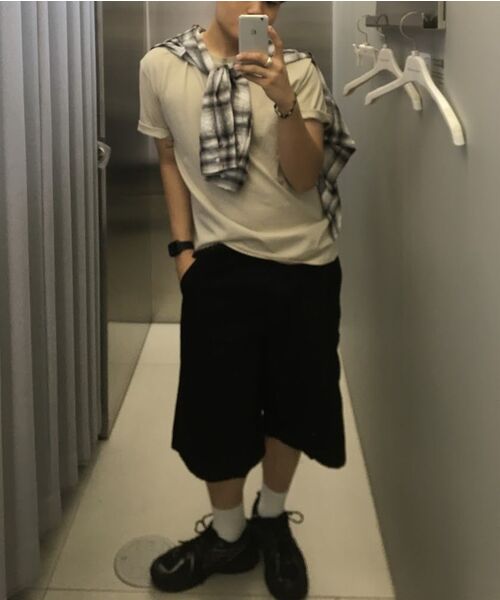 MUSINSA STANDARD（ムシンサスタンダード）の「ピグメントリラックスクルーネックTシャツ[クリーム]（Tシャツ/カットソー・メンズ・その他・X-LARGE/XX-LARGE/XXX-LARGE/SMALL/MEDIUM/LARGE）」の7枚目の写真