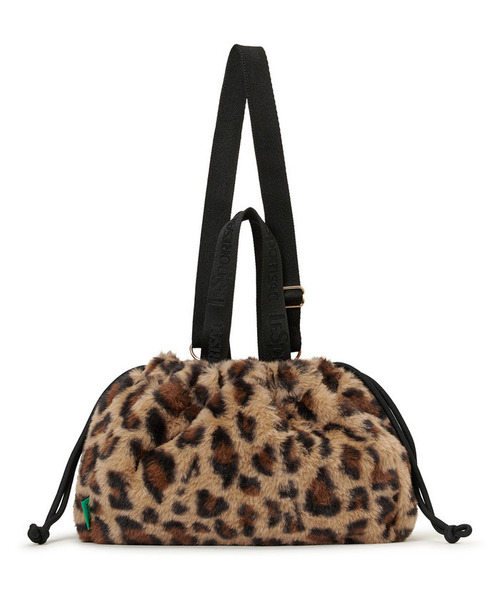 LeSportsac（レスポートサック）の「FUR DRAWSTRING TOTE レオパードフラッフィーファー（トートバッグ・レディース・ブラウン・FREE）」の6枚目の写真