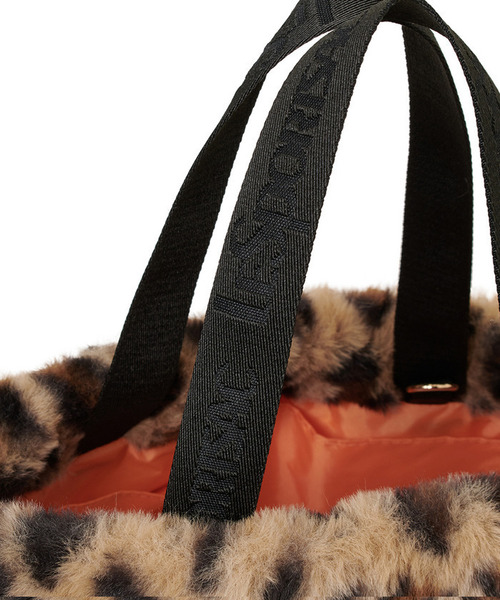 LeSportsac（レスポートサック）の「FUR DRAWSTRING TOTE レオパードフラッフィーファー（トートバッグ・レディース・ブラウン・FREE）」の8枚目の写真