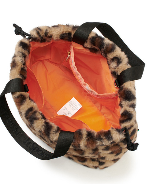 LeSportsac（レスポートサック）の「FUR DRAWSTRING TOTE レオパードフラッフィーファー（トートバッグ・レディース・ブラウン・FREE）」の9枚目の写真