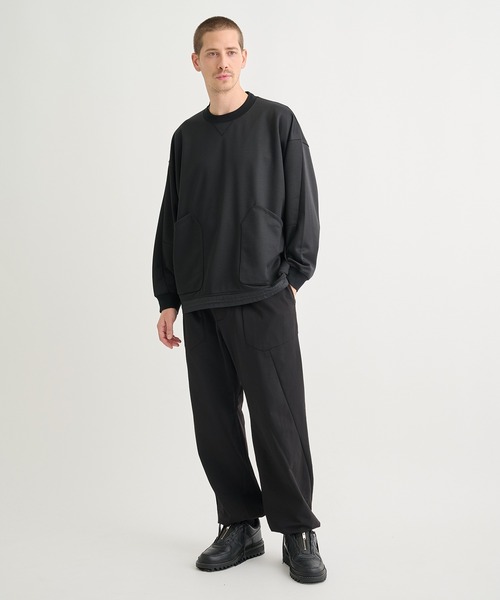 WHITE MOUNTAINEERING(ホワイトマウンテニアリング)の「【White Mountaineering / ホワイトマウンテニアリング】別注 JERSEY PULLOVER(スウェット・メンズ・ダークグレー/ブラック・2/1/0)」の3枚目の写真