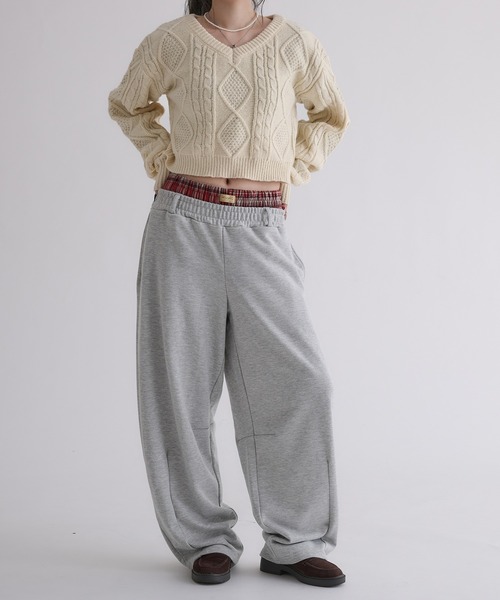 hazyl(ヘイジル)の「layered sweat pants / レイヤードスウェットパンツ(スウェットパンツ・レディース・グレー系その他/グレー・SMALL/MEDIUM)」の18枚目の写真
