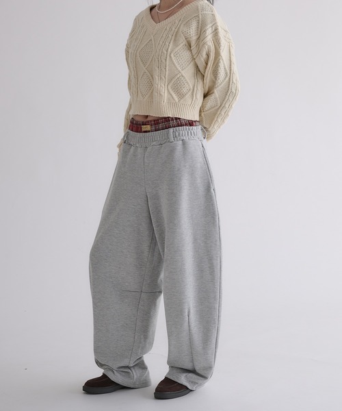 hazyl(ヘイジル)の「layered sweat pants / レイヤードスウェットパンツ(スウェットパンツ・レディース・グレー系その他/グレー・SMALL/MEDIUM)」の20枚目の写真