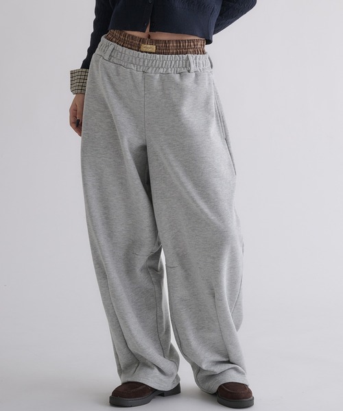 hazyl(ヘイジル)の「layered sweat pants / レイヤードスウェットパンツ(スウェットパンツ・レディース・グレー系その他/グレー・SMALL/MEDIUM)」の4枚目の写真