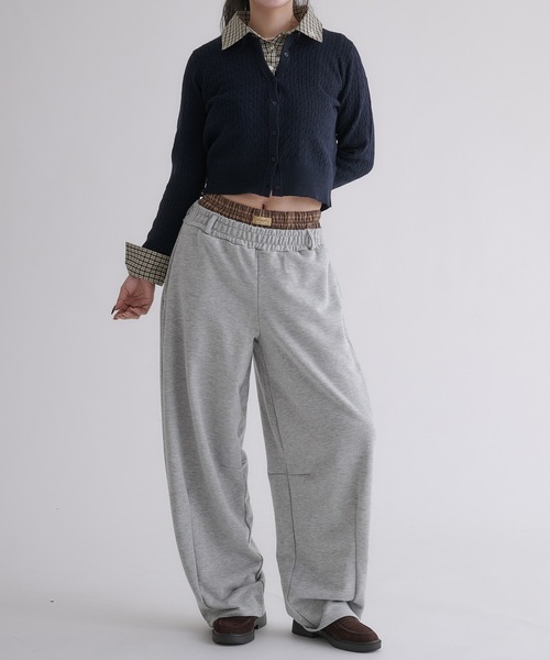 hazyl(ヘイジル)の「layered sweat pants / レイヤードスウェットパンツ(スウェットパンツ・レディース・グレー系その他/グレー・SMALL/MEDIUM)」の9枚目の写真