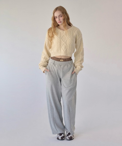 hazyl(ヘイジル)の「layered sweat pants / レイヤードスウェットパンツ(スウェットパンツ・レディース・グレー系その他/グレー・SMALL/MEDIUM)」の6枚目の写真