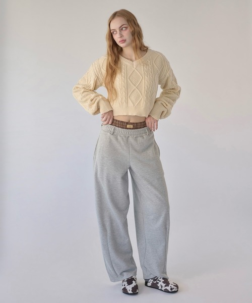 hazyl(ヘイジル)の「layered sweat pants / レイヤードスウェットパンツ(スウェットパンツ・レディース・グレー系その他/グレー・SMALL/MEDIUM)」の7枚目の写真